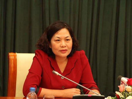 Bà Nguyễn Thị Hồng, Phó Thống đốc Ngân hàng Nhà nước Việt Nam.